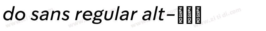 do sans regular alt字体转换